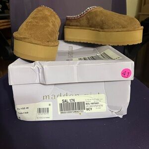 Madden Girl Brown Suede Slip-On Shoes